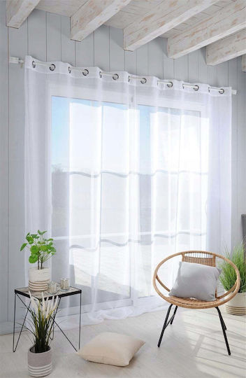Curtain With Grommets S-F Monna Blanc 300x280cm