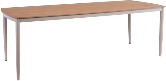 Garden & Terrace Table Polywood with Aluminum Frame Benefit 220x97x74cm E6760,1