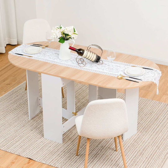 Foldable Wooden Outdoor Table Wooden 163x80x75cm