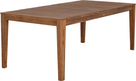 Masă din Lemn pentru Exterior Nole Natural 200x100x74cm