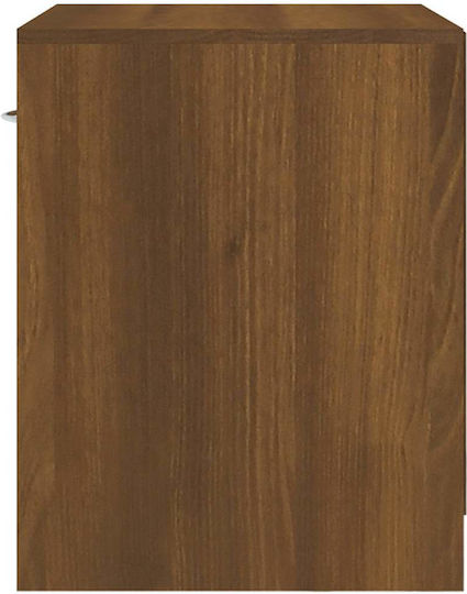 Wooden Brown Bedside Tables 2 Pieces 36.5x30.5x38cm