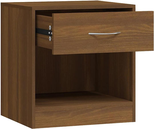 Wooden Brown Bedside Tables 2 Pieces 36.5x30.5x38cm