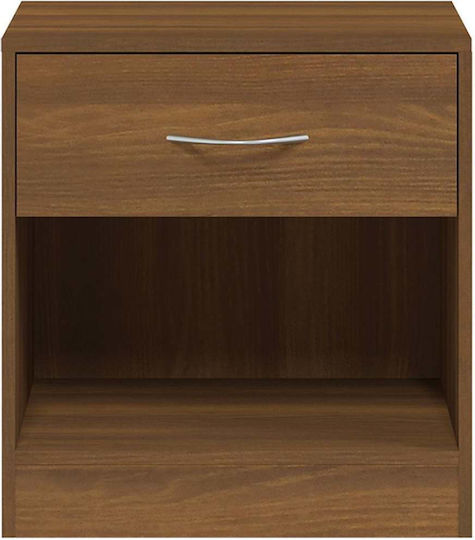 Wooden Brown Bedside Tables 2 Pieces 36.5x30.5x38cm