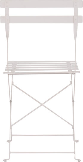 Zappeion Chair Metallic Sophie White 2pcs 33x44.5x35cm