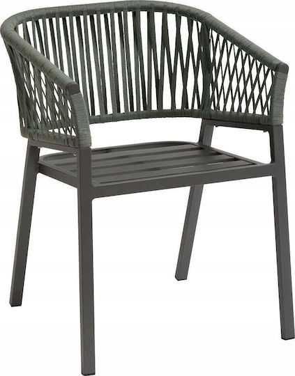DLGTP Gartenstühle Aluminium Anthrazit mit Kissen