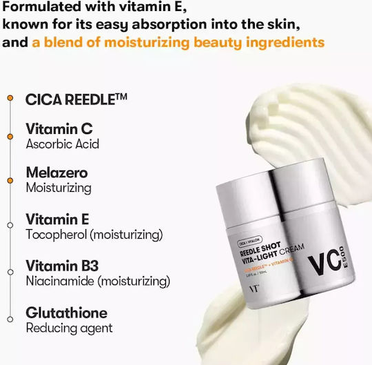 Vt Cosmetics Reedle Shot Vita Light Cream 50 Ml – Vitamin Glow Cream