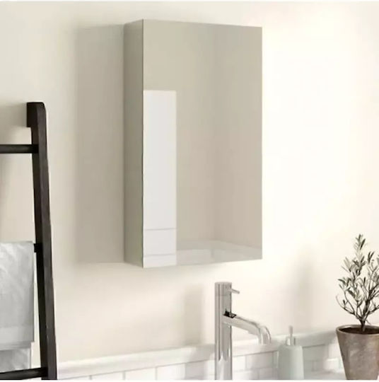 SteweHome STE-001693-P1693 Ορθογώνιος από Μοριοσανίδα με Ράφι & Ντουλάπι 40x15cm Λευκός