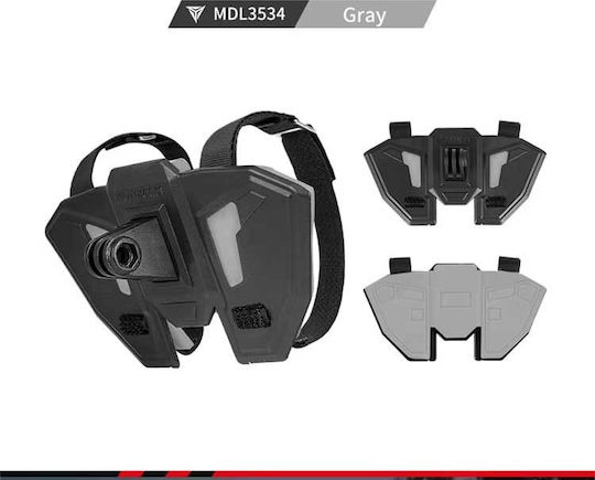 Suport cameră Gopro pentru cască moto Motowolf – suport universal pentru bărbie gri