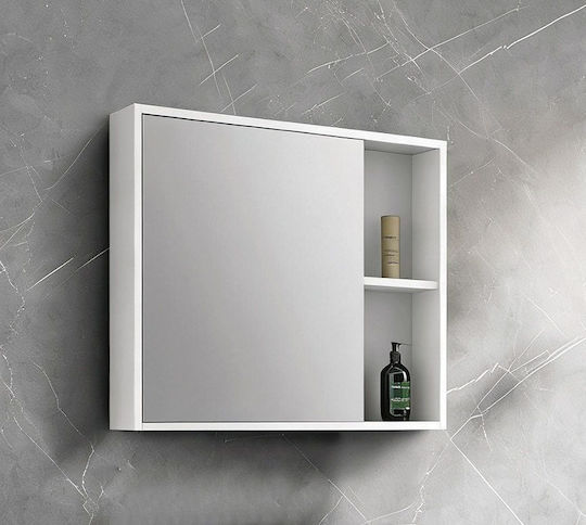 Martin Helen 3MHEL080WH Καθρέπτης από Plywood 70x63cm Λευκός