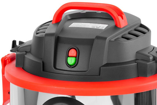 SGTT Aspirator Umed-Uscat 1200W cu Recipient Inoxidabil 20lt Gri