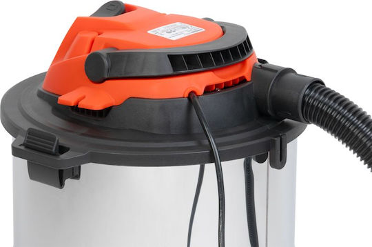 SGTT Aspirator Umed-Uscat 1200W cu Recipient Din Inox 20lt Argintiu
