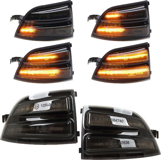 Ford Focus II 04-08 Linke + Rechte Rauch Dynamic LED Spiegelblinkleuchten 2 Stück Satz