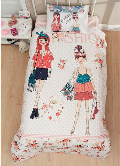 Viopros Set Pătură pentru copii Single cu Fășii de pernă Fashion Multicolor 160x240buc