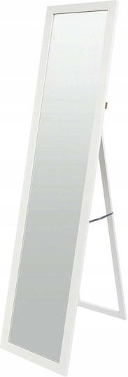 Edaxo Mirror with White Wooden Frame 127x37cm