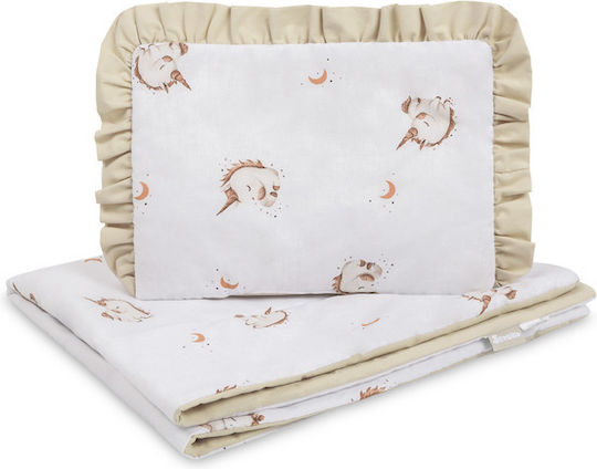 Sensillo Set Kinderbettbezüge Unicorn Beiges
