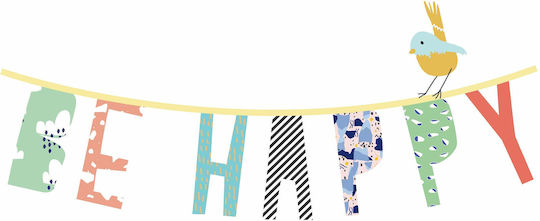 Mimi'lou Kinder Wandsticker Wand Be Happy 58x21cm