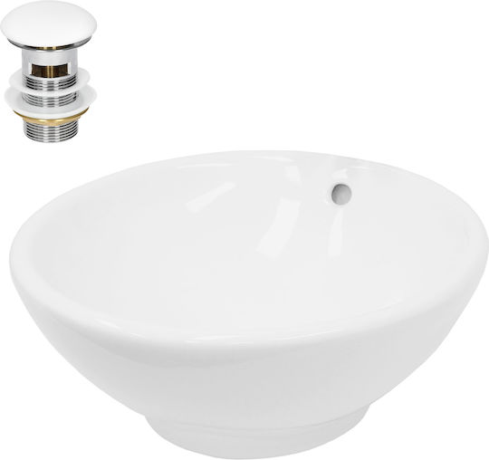 ECD Germany Countertop Sink Ceramic 42x42x17cm White