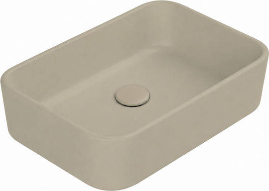 Cerastyle Hera Επικαθήμενος Νιπτήρας Πορσελάνης 50x36.5x14.5cm