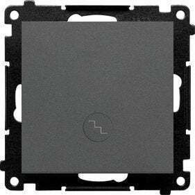 Kontakt-Simon Recessed Wall Switch with Frame Aller Retour Grey