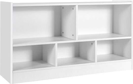 Βιβλιοθήκη Δαπέδου Ξύλινη Λευκή 111x30x61.5cm