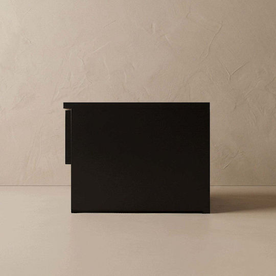 Нощно Шкафче Cmk Meble Дървено Черно 21.5x40x30см Нощно Шкафче Cmk Meble Дървено Черно 21.5x40x30см