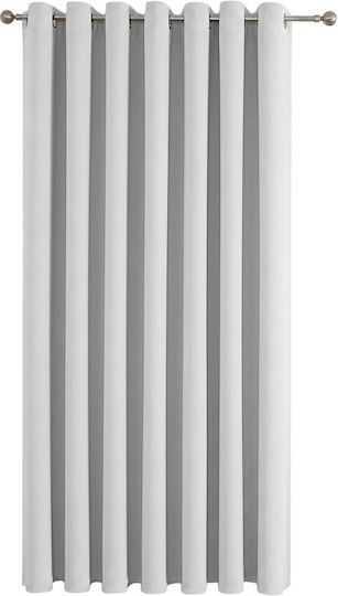 Joydeco Perdele Opacitate Fereastra Cu Capse Gri 132x158cm