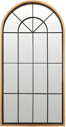 Edaxo Oglindă de Perete Ovală cu Cadru Lemn Maro 110x56cm