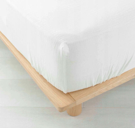 Douceur d'Intérieur Double 140x190cm Fitted Muslin Sheet Douceur d'Intérieur Double 140x190cm Fitted Muslin Sheet