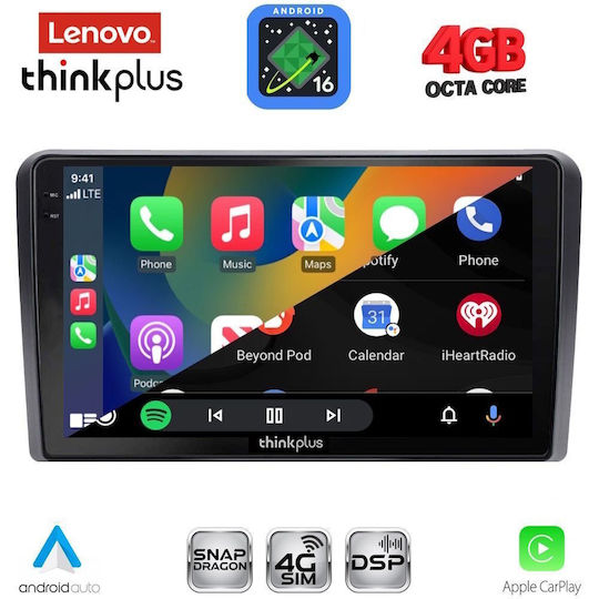 Lenovo Автомобилна Аудио Система за Volkswagen Golf 1998-2003 (Bluetooth/USB/Вграден Wi-Fi/GPS/Apple CarPlay/Android Auto) с Touch Screen 9"