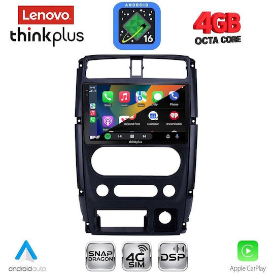 Lenovo Car Audio System for Suzuki Jimny 2007-2017 (Bluetooth/USB/WiFi/GPS/Apple CarPlay/Android Auto) with 9" Touch Screen
