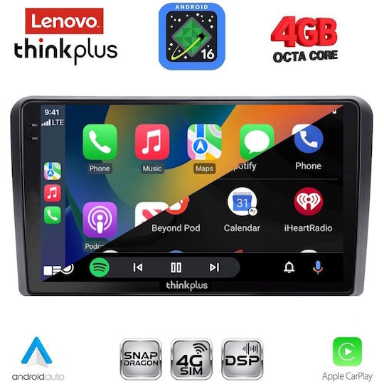 Lenovo Автомобилна Аудио Система за Suzuki Vitara 2000-2005 (Bluetooth/USB/Вграден Wi-Fi/GPS/Apple CarPlay/Android Auto) с Touch Screen 9"