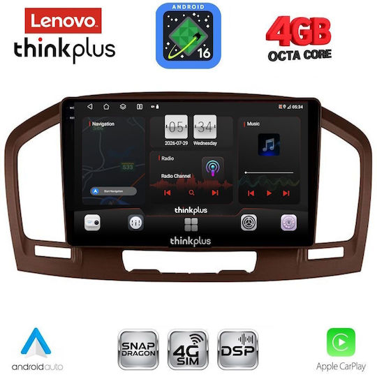 Lenovo Автомобилна Аудио Система за Opel Corsa / Meriva 2004-2014 (Bluetooth/USB/Вграден Wi-Fi/GPS/Apple CarPlay/Android Auto) с Touch Screen 9"