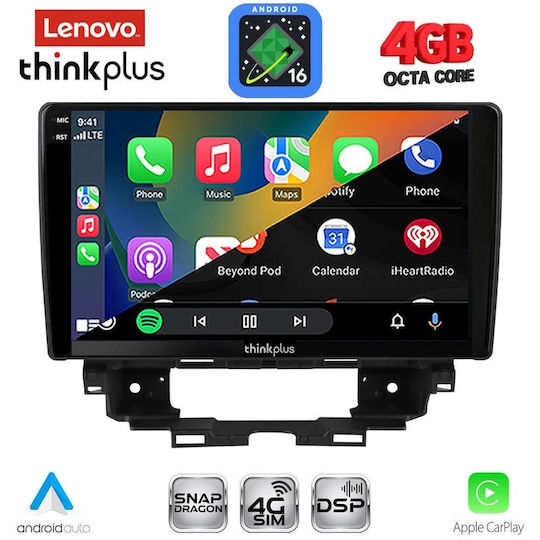 Lenovo Автомобилна Аудио Система за Renault Kangoo 2021 (Bluetooth/USB/Вграден Wi-Fi/GPS/Apple CarPlay/Android Auto) с Touch Screen 10"
