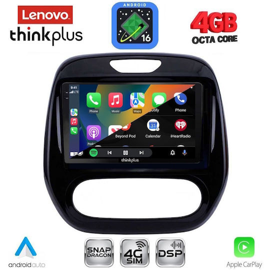 Lenovo Автомобилна Аудио Система за Renault Captur 2013-2019 Bluetooth USB Вграден Wi-Fi GPS Apple CarPlay Android Auto с Touch Screen 9"