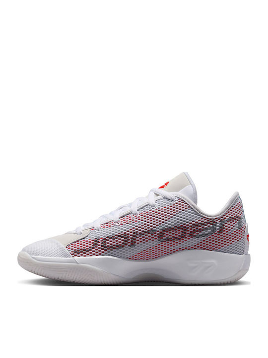 Luka 77 Niedrige Basketballschuhe Weiß / Schwan / Picante Rot