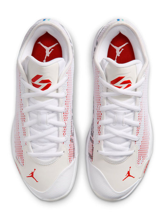 Luka 77 Niedrige Basketballschuhe Weiß / Schwan / Picante Rot