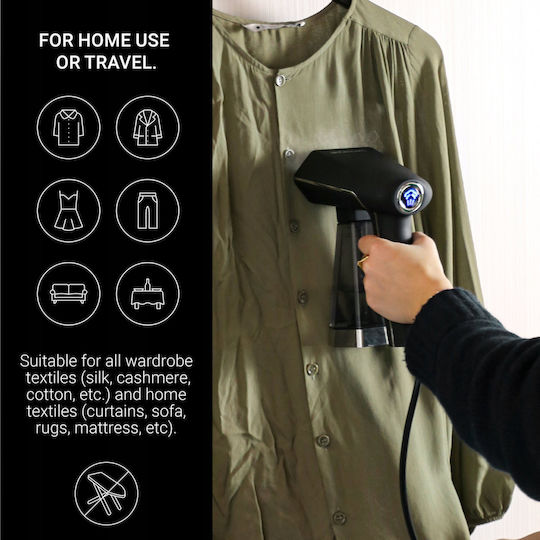 SteamOne Sn300b + Rp10b Hand Garment Steamer 2000W with 300ml Tank Black