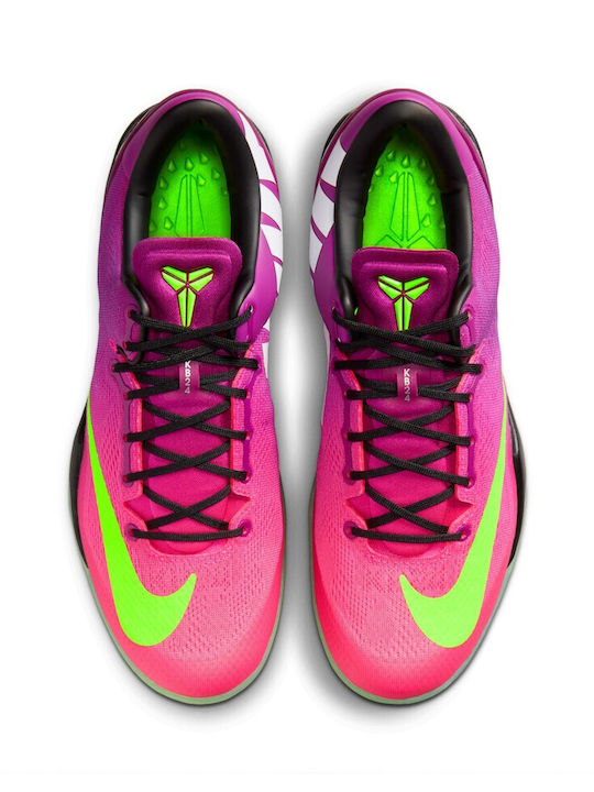 Kobe 8 Protro Mambacurial Niedrige Basketballschuhe Rot Pflaume / Elektrisches Grün / Pink Flash
