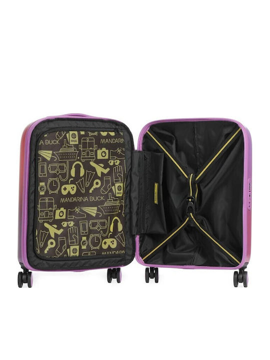 Mandarina Duck Reisekoffer Hart Kabinenkoffer Winter Sunrise mit 4 Rädern Höhe 55cm
