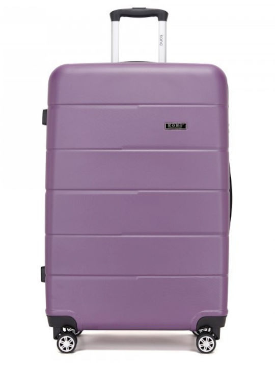 Miss Lulu Голям Куфар за Пътуване Твърд Purple And Black Височина 76см.