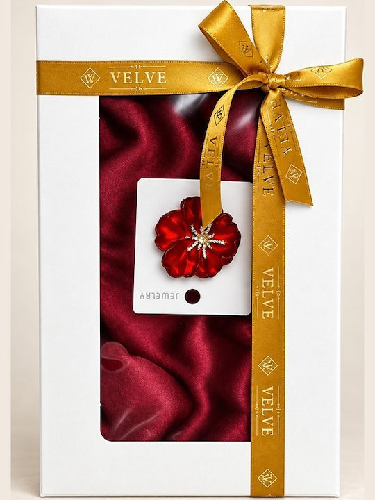 Velve Şal Mătase Burgundia Pentru Femei
