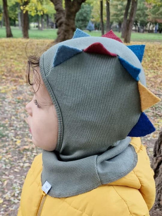 Căciulă Pentru Copii Din Țesătură Verde Kid-Prd-0005