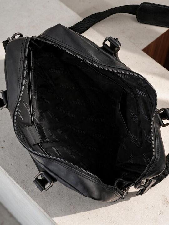 Leather Men's Laptop Bag Black Lightweight Business Bag SL-13-BL