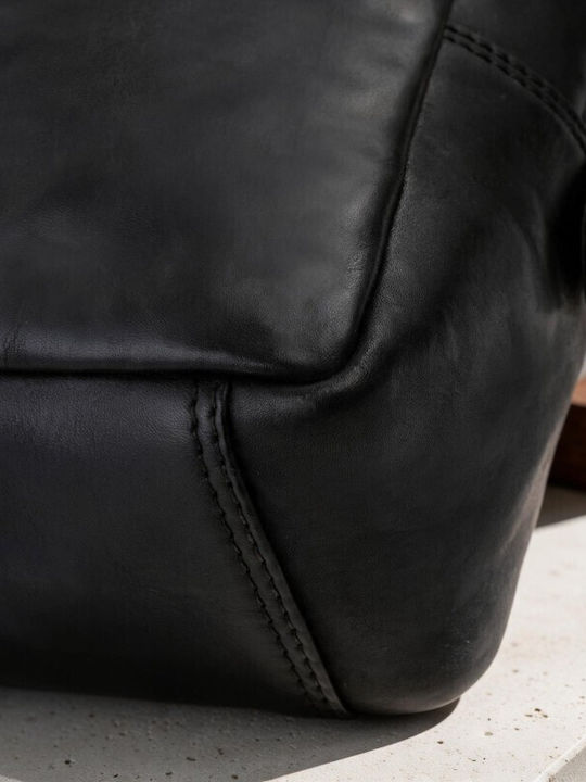 Leather Men's Laptop Bag Black Lightweight Business Bag SL-13-BL
