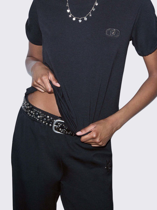 Women's Fabric Trousers Black