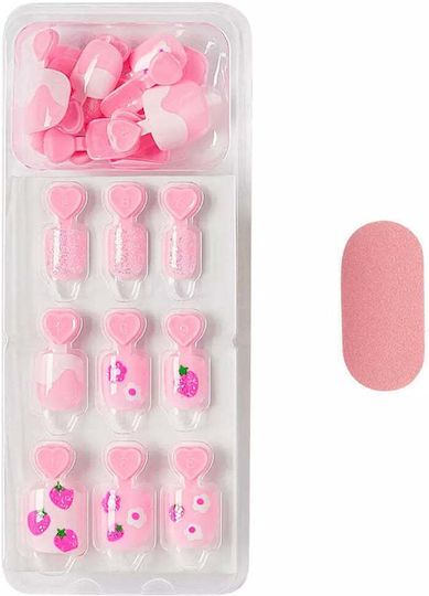 Kiss Impress Mini Press-on Fake For Kids Squoval Berry Cute Tipsuri Unghii False în Culoare Violet 20 Bucăți