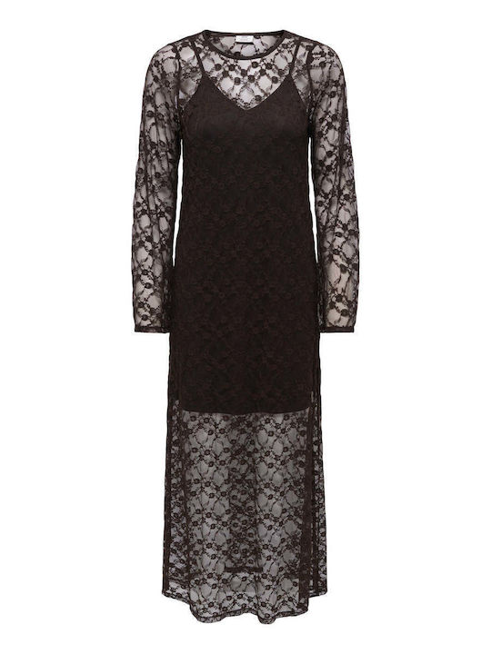 Summer Maxi Evening Dress with Lace Mulch