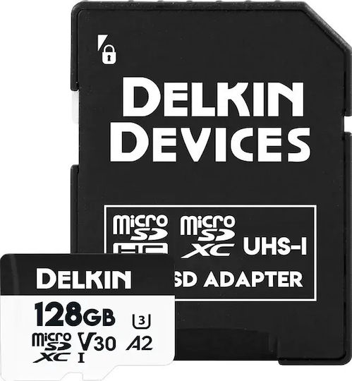 Delkin microSDXC Trail Cam Hyperspeed R195/w160 V30 128GB Card de memorie