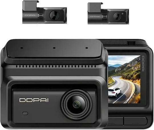 DDPAI Z90T Car DVR Camera Set 4K with 3" Screen Bluetooth, Wi-Fi, GPS & Rear Camera