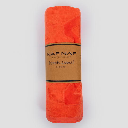 Beach Towel 90x170 Naf-naf Velour Coral